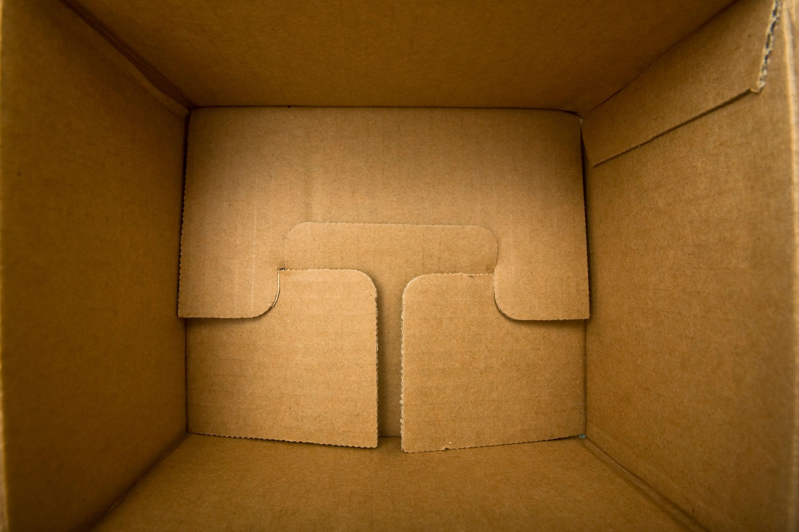 Open shipping box ready for packing records